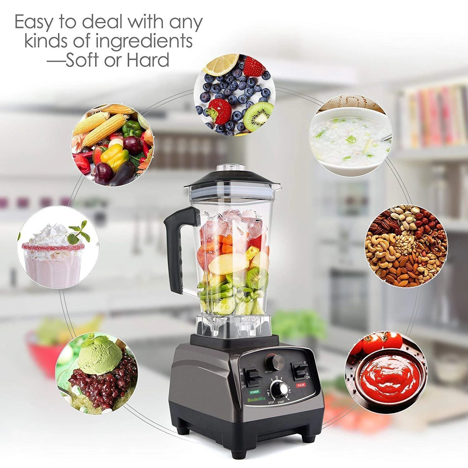 Biolomix T5200 Blender 2L Wet & Dry Multi-Purpose mixer