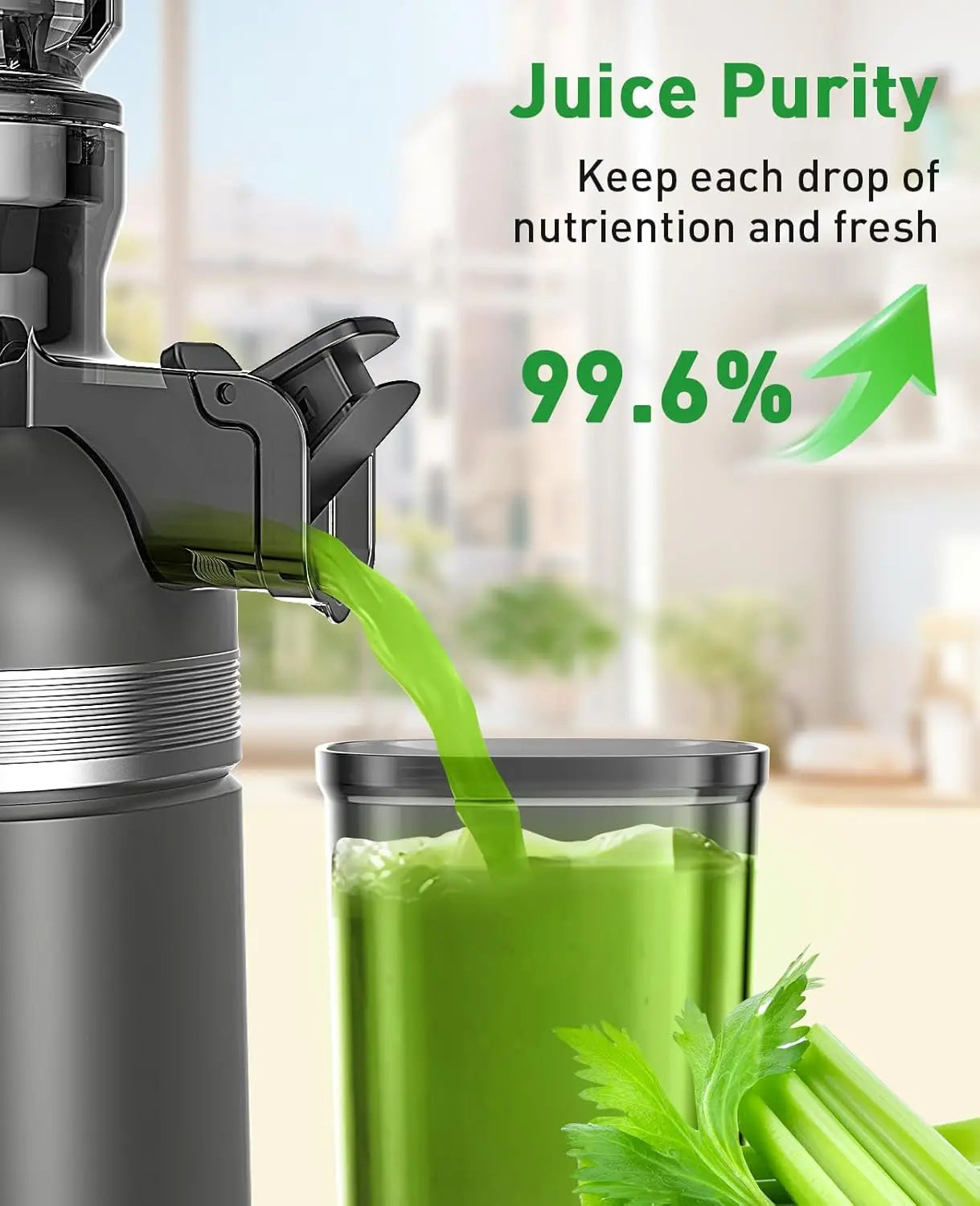 Next-Gen Cold Press Juicer with Built-in Blades