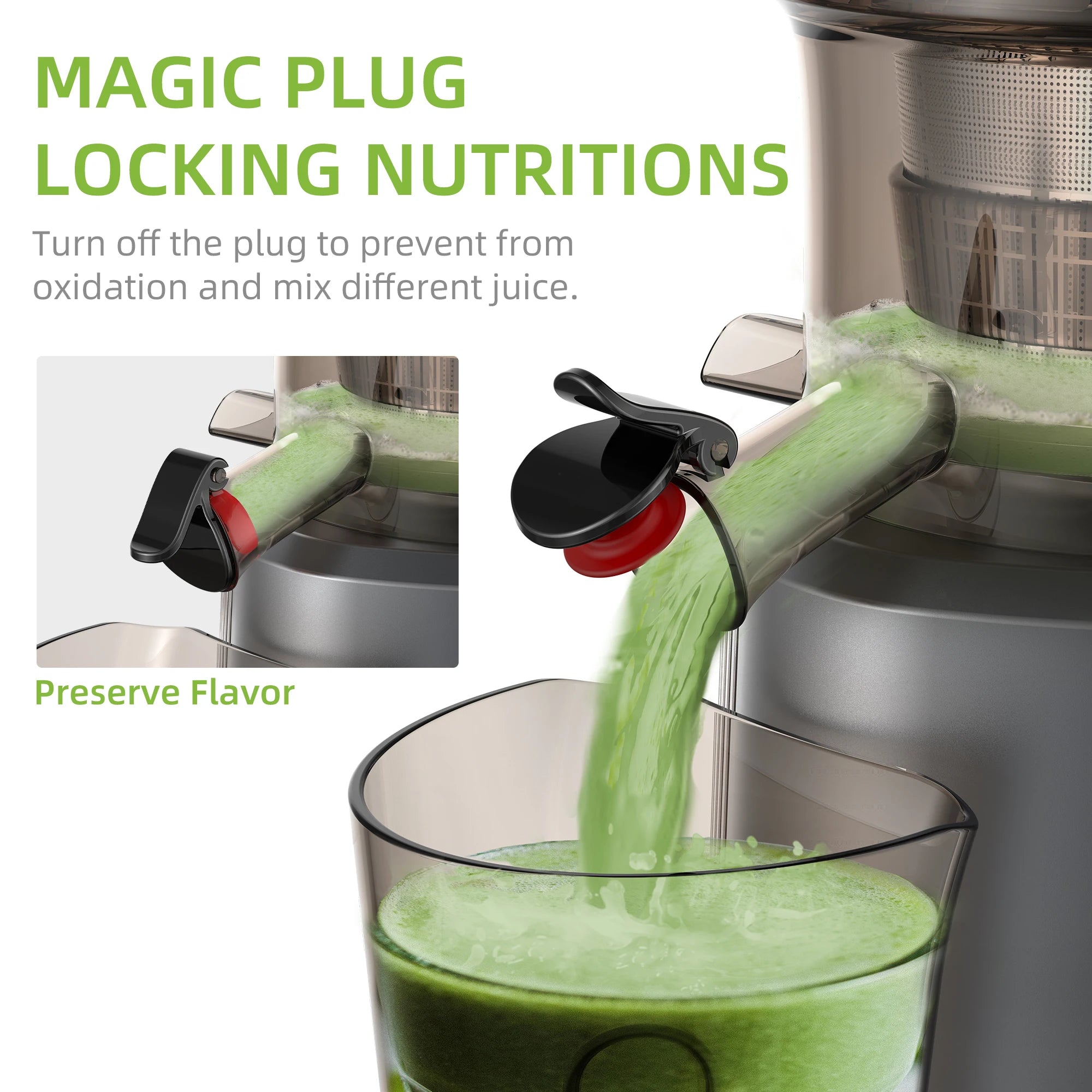BioloMix Cold Press Juicer Large Feed Chute