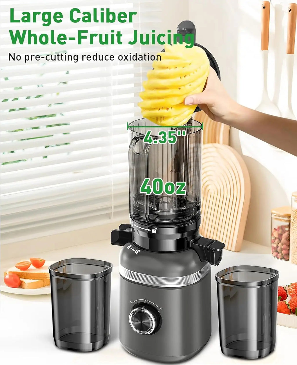 Next-Gen Cold Press Juicer with Built-in Blades