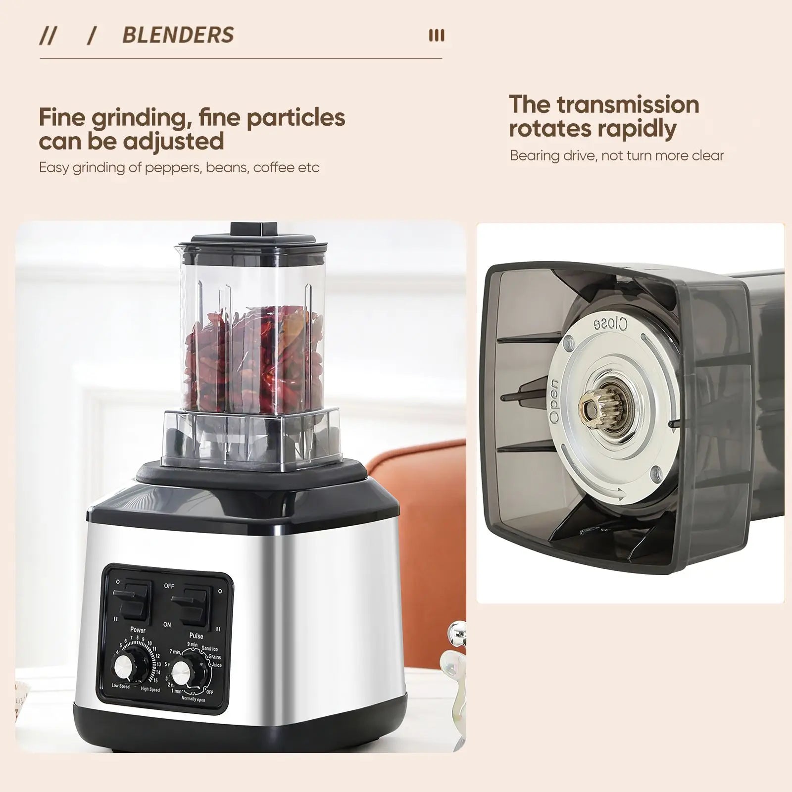 Avehrit 9500W Blender 3L – 3-in-1 Multi-Function