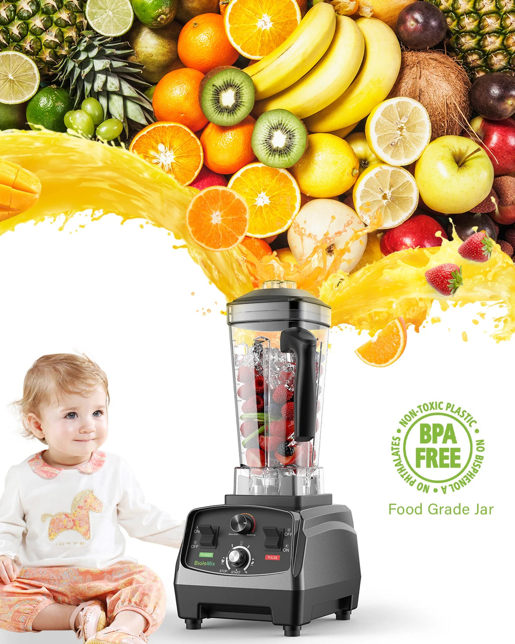 Biolomix T5200 Blender 2L Wet & Dry Multi-Purpose mixer