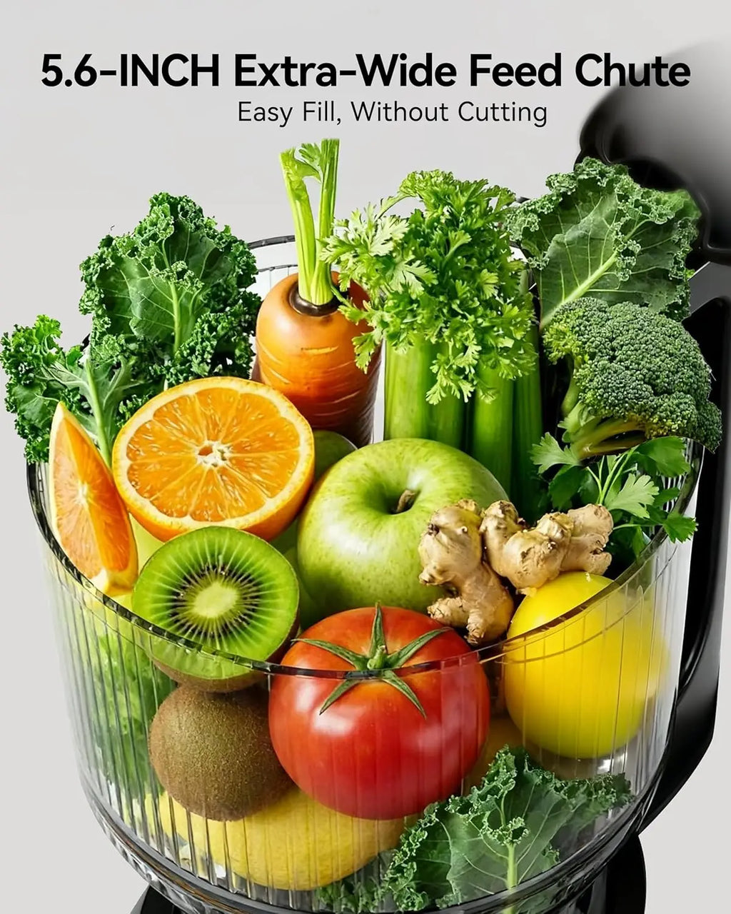 Cold Press Juicer 400W 500–1000ml – 5.6” Wide Chute