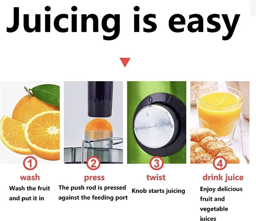 Compact Centrifugal Juicer with Large Chute