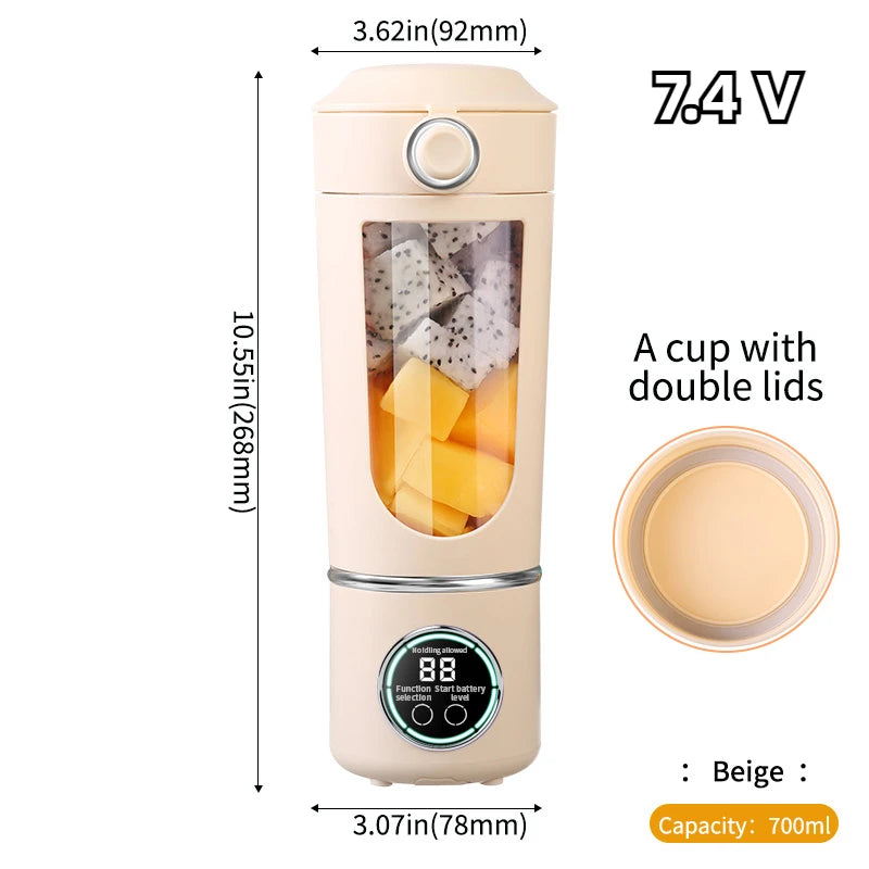 Large-Capacity Portable Smoothie Blender 700ml