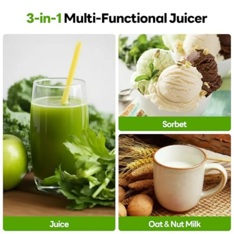 Cold Press Juicer & Smooth Sorbet Maker