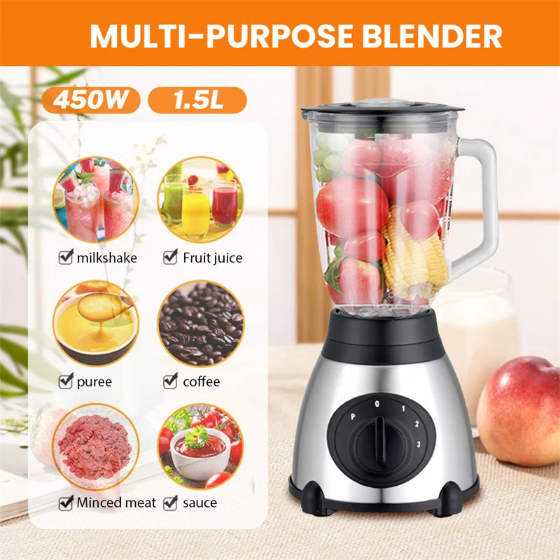 GECOFEER 450W Blender 1.5L – Smoothie Maker