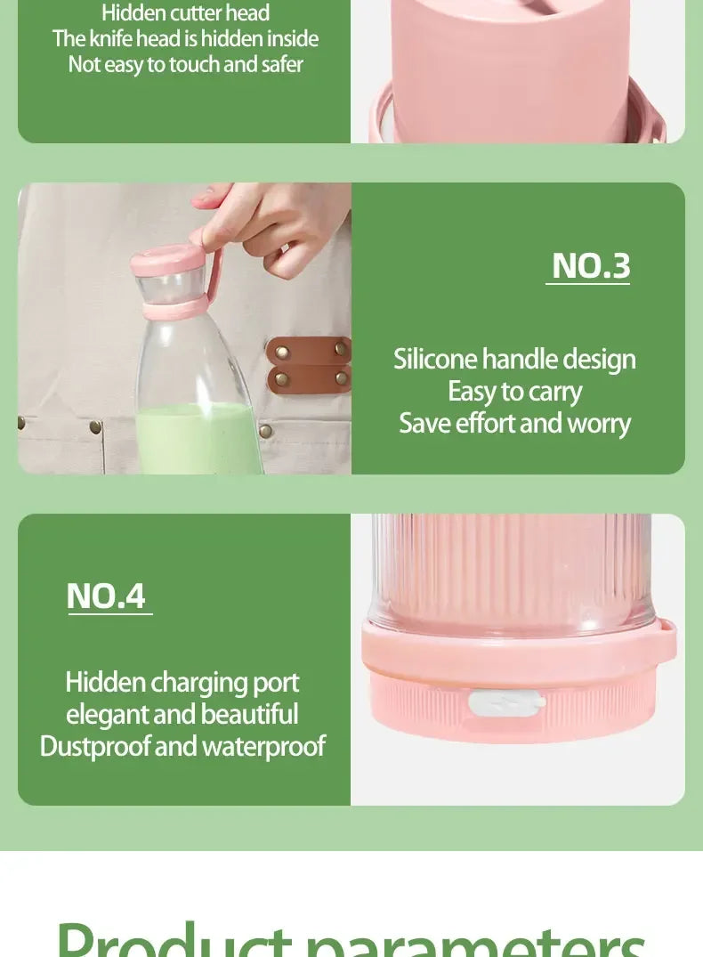 Mini Portable Smoothie Blender Machine USB