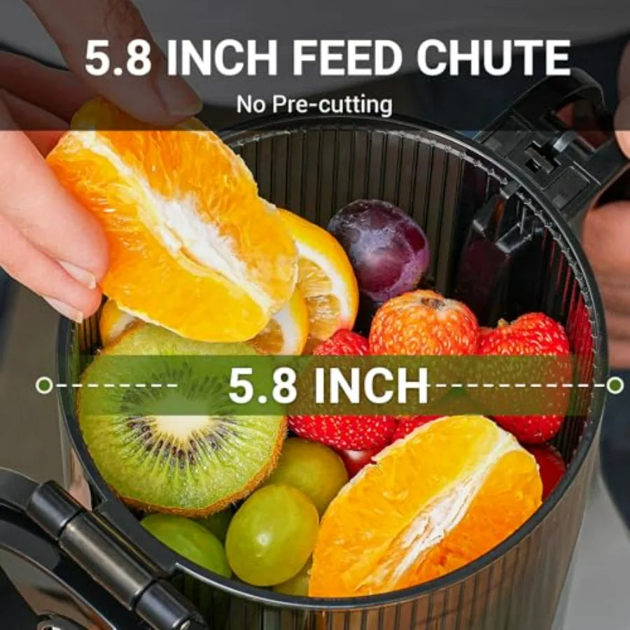Cold Press Juicer <500ml 5.8” Self-Feeding Triple Strainers
