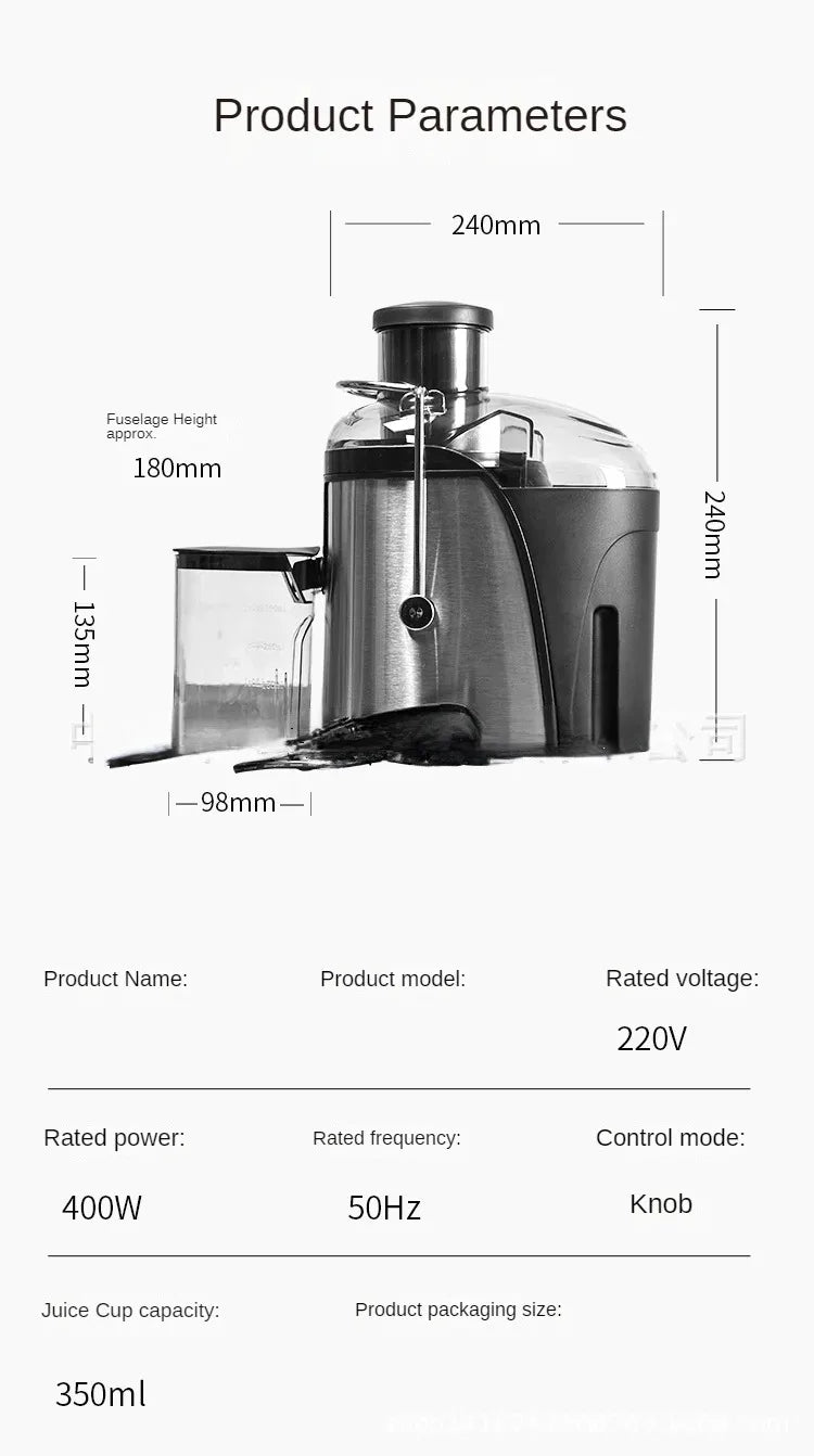 220V High-Power Centrifugal Juicer