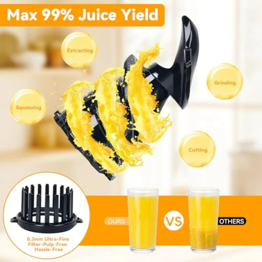 5.8" Extra Wide Feed Chute Cold Press Juicer – Slow Masticating