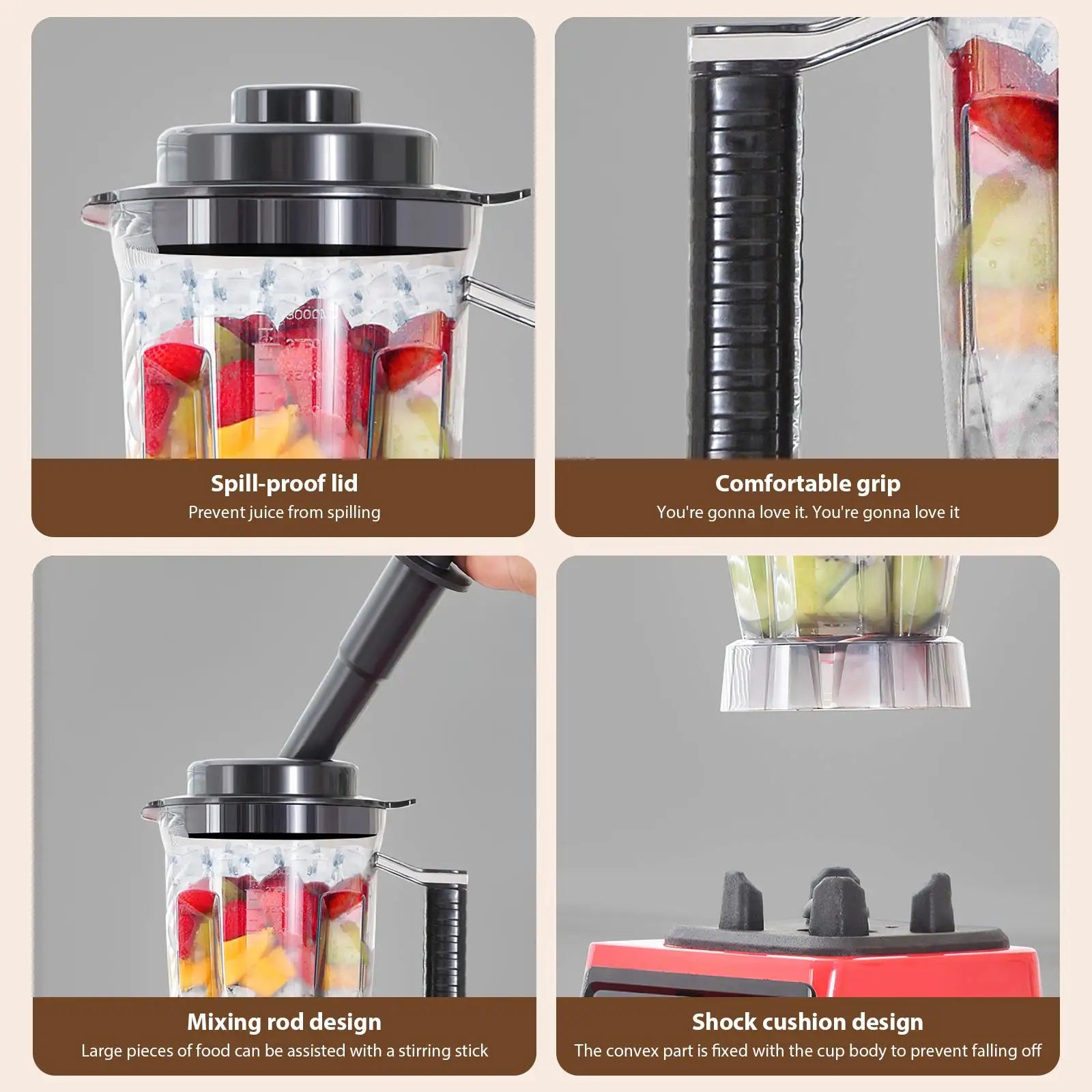 TKKEACE 9500W Blender 3L – 3-in-1 High-Speed