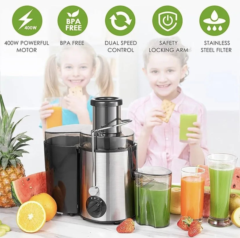 Compact Centrifugal Juicer with Large Chute
