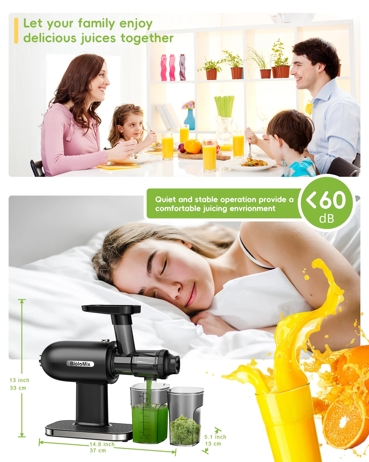 BioloMix Cold Press Slow Juicer