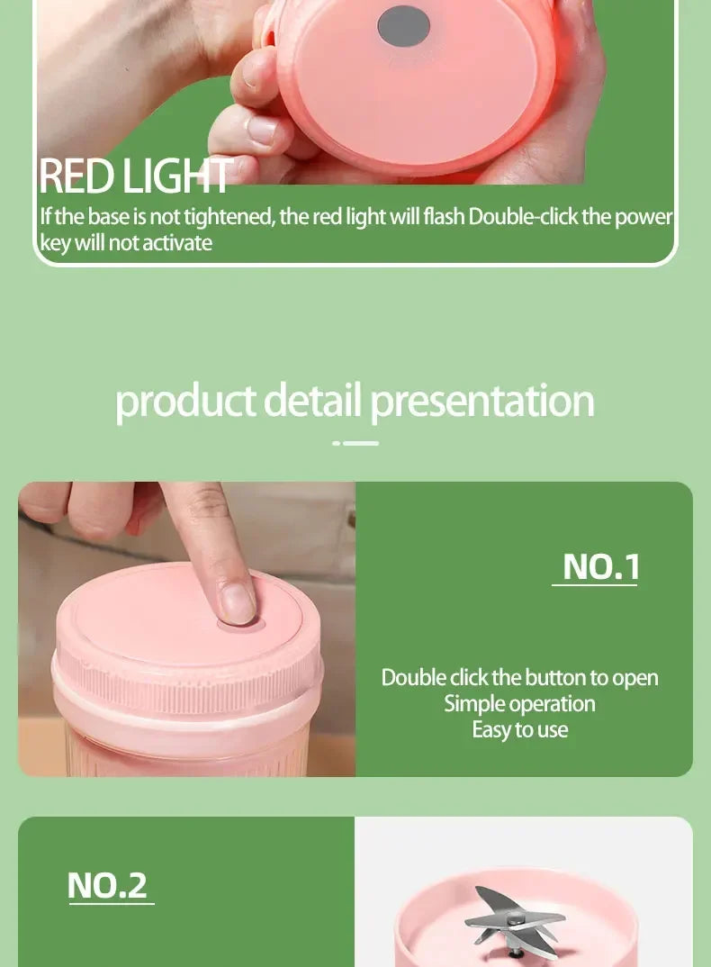 Mini Portable Smoothie Blender Machine USB
