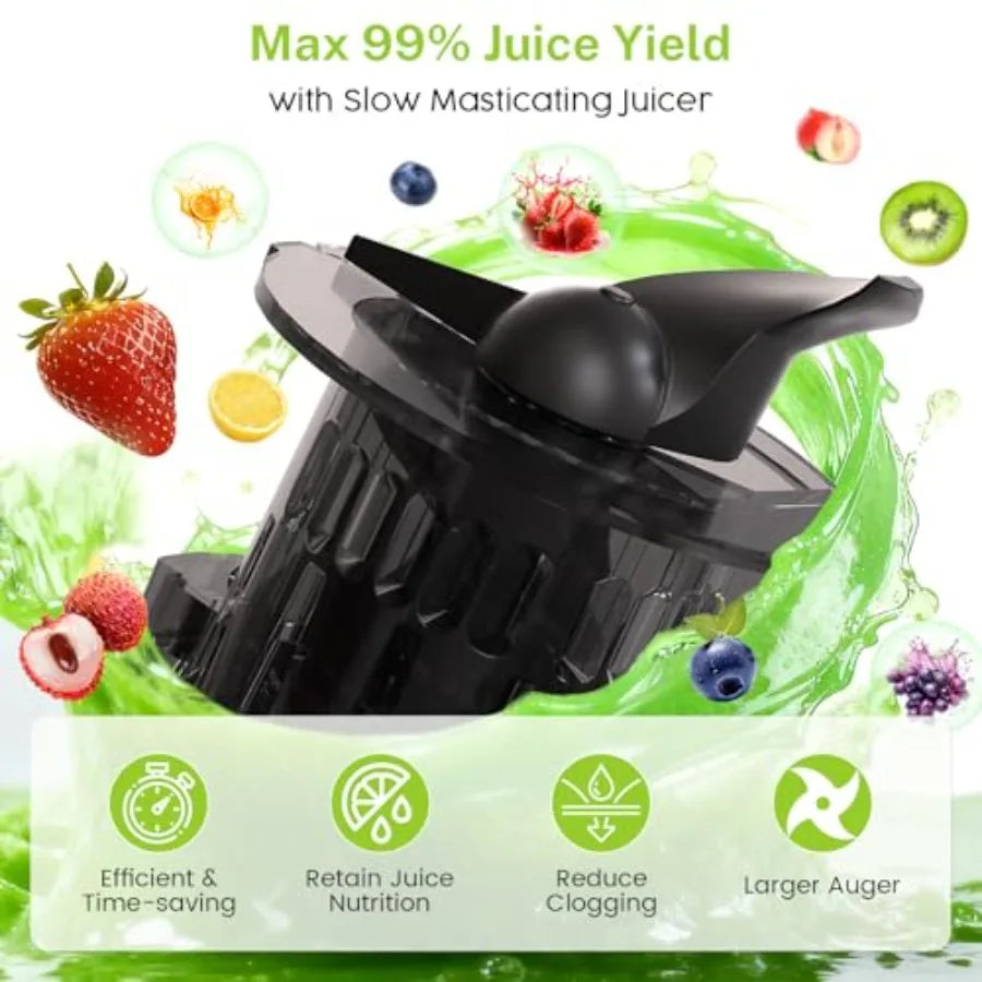 SHXI cold press juicer 4.35" Wide Feed Chute – Slow Masticating