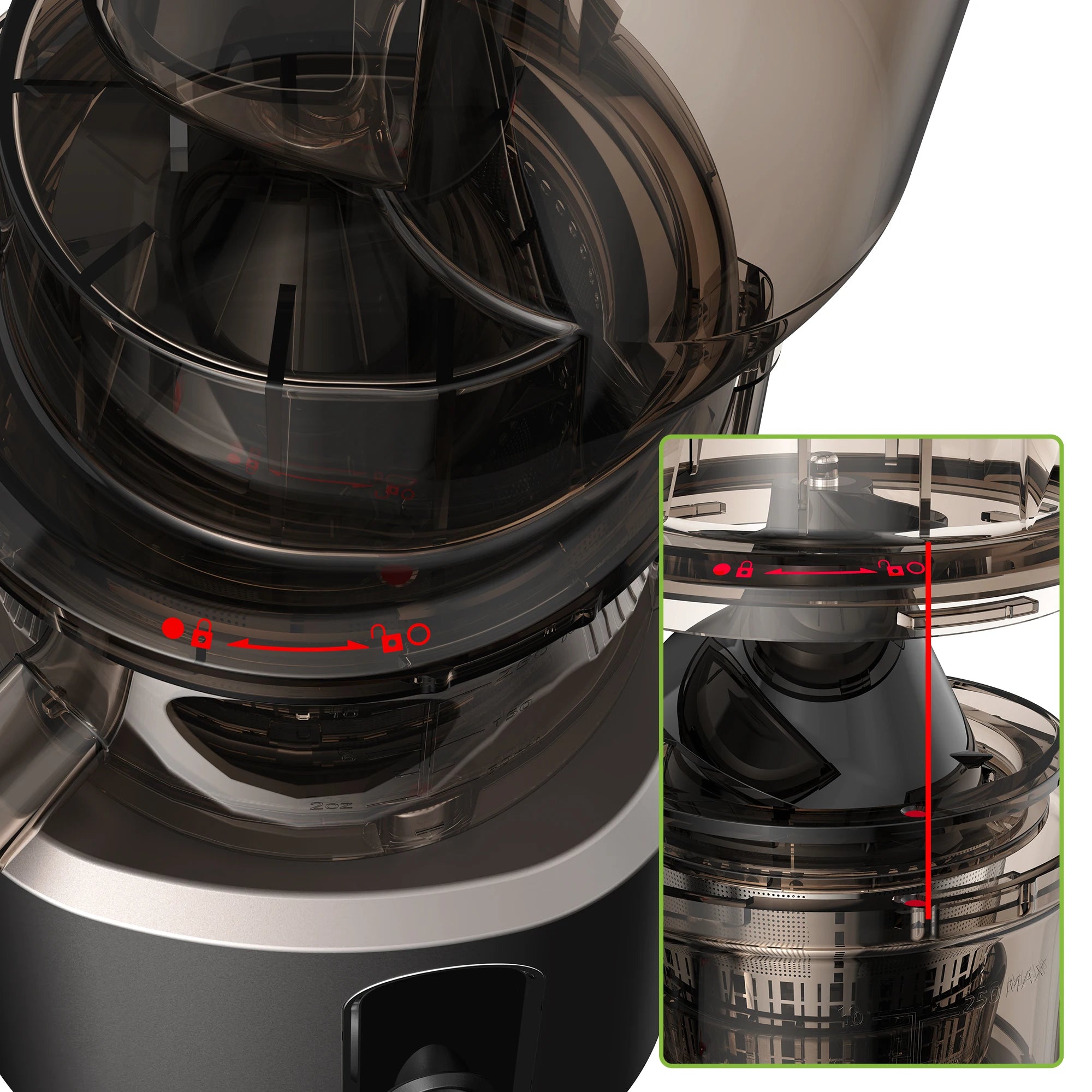 BioloMix Cold Press Juicer Large Feed Chute