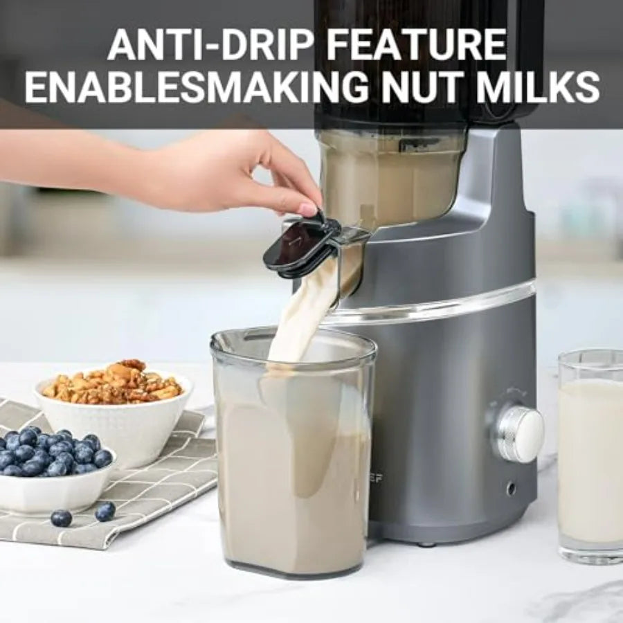 Cold Press Juicer <500ml 5.8” Self-Feeding Triple Strainers