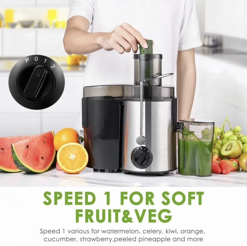 Compact Centrifugal Juicer with Large Chute