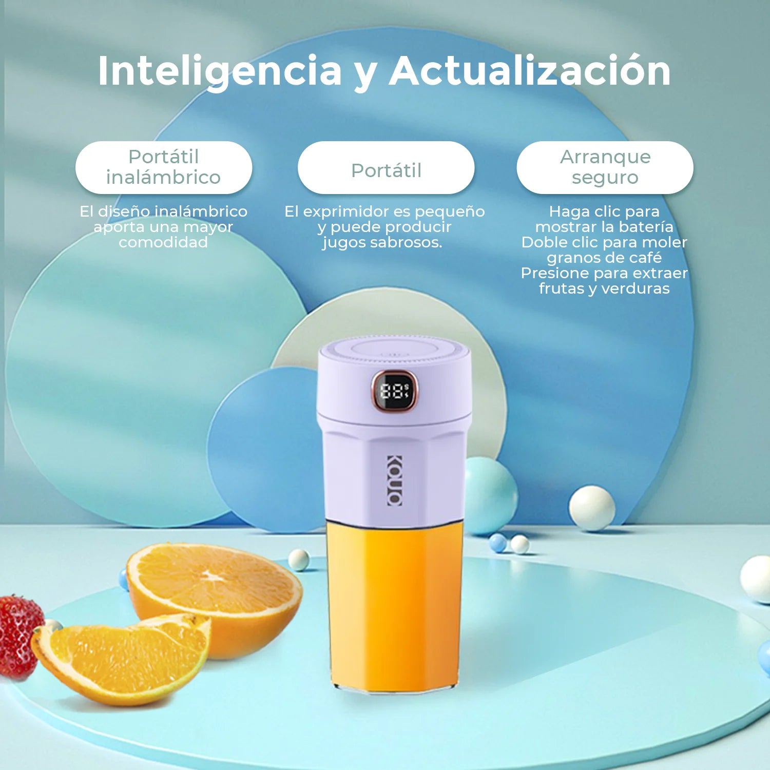 Compact Portable Smoothie Blender with 10 Blades