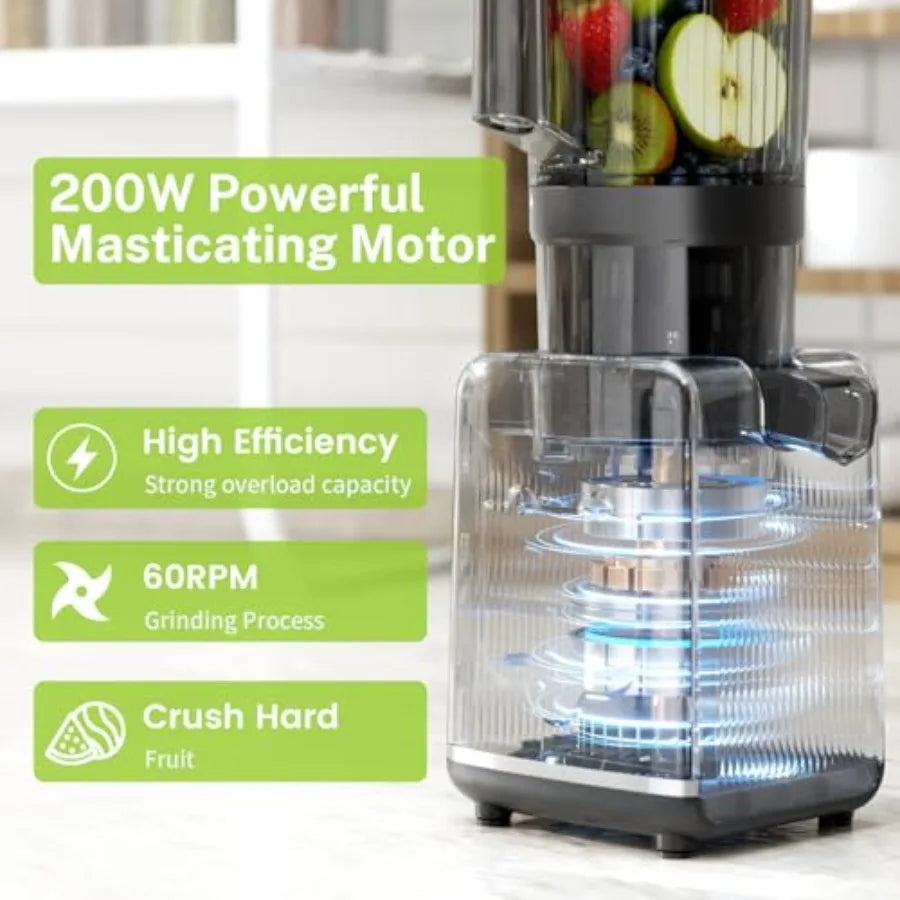SHXI cold press juicer 4.35" Wide Feed Chute – Slow Masticating