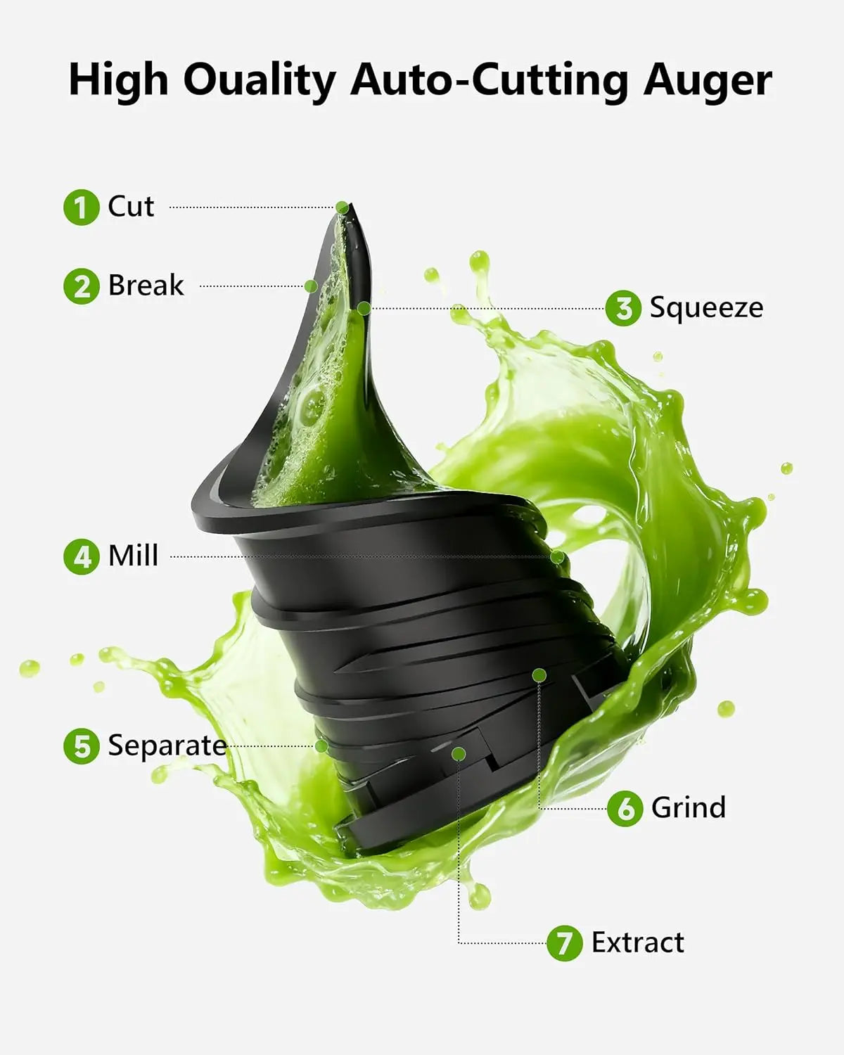 Cold Press Juicer 400W 500–1000ml – 5.6” Wide Chute
