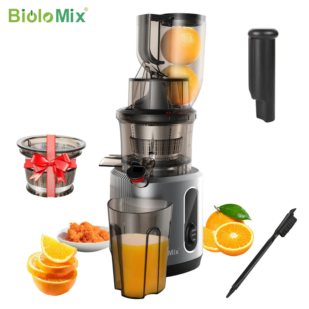 BioloMix Cold Press Juicer Large Feed Chute