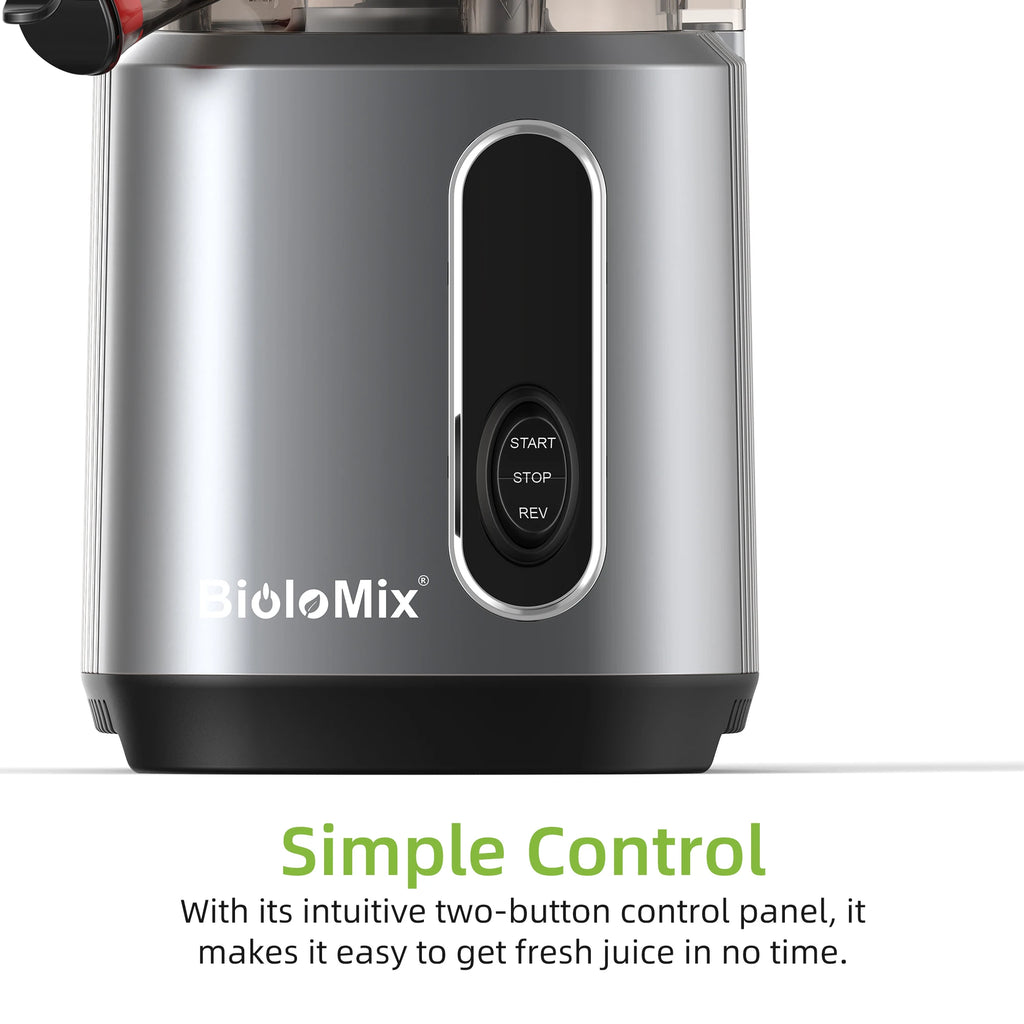 BioloMix Cold Press Juicer Large Feed Chute
