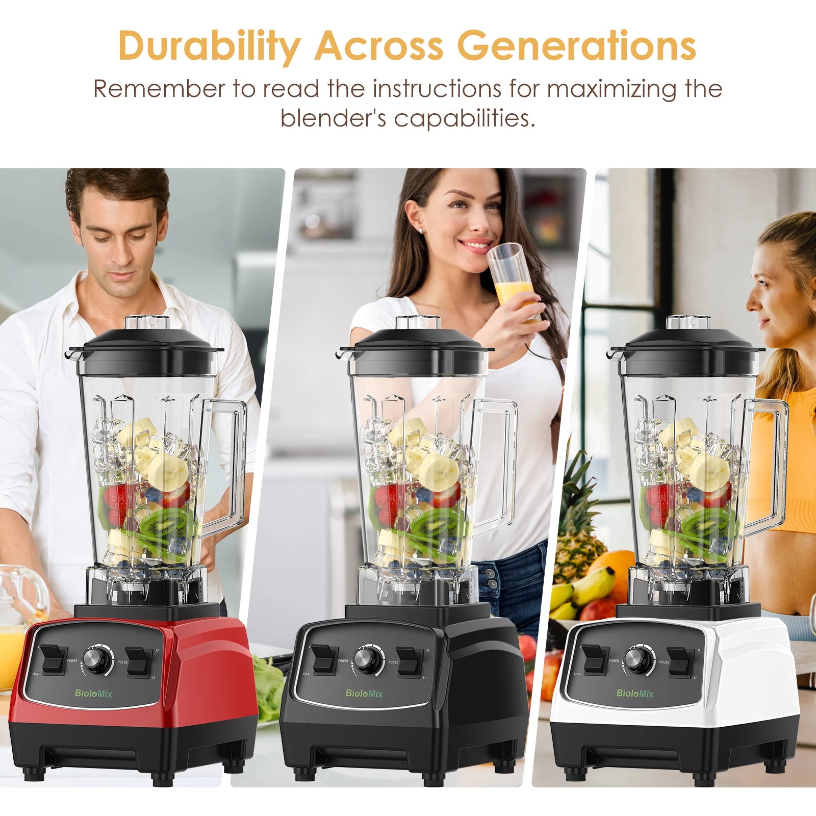 Biolomix G5200 Blender 2L- 6-Blade Multi-Purpose