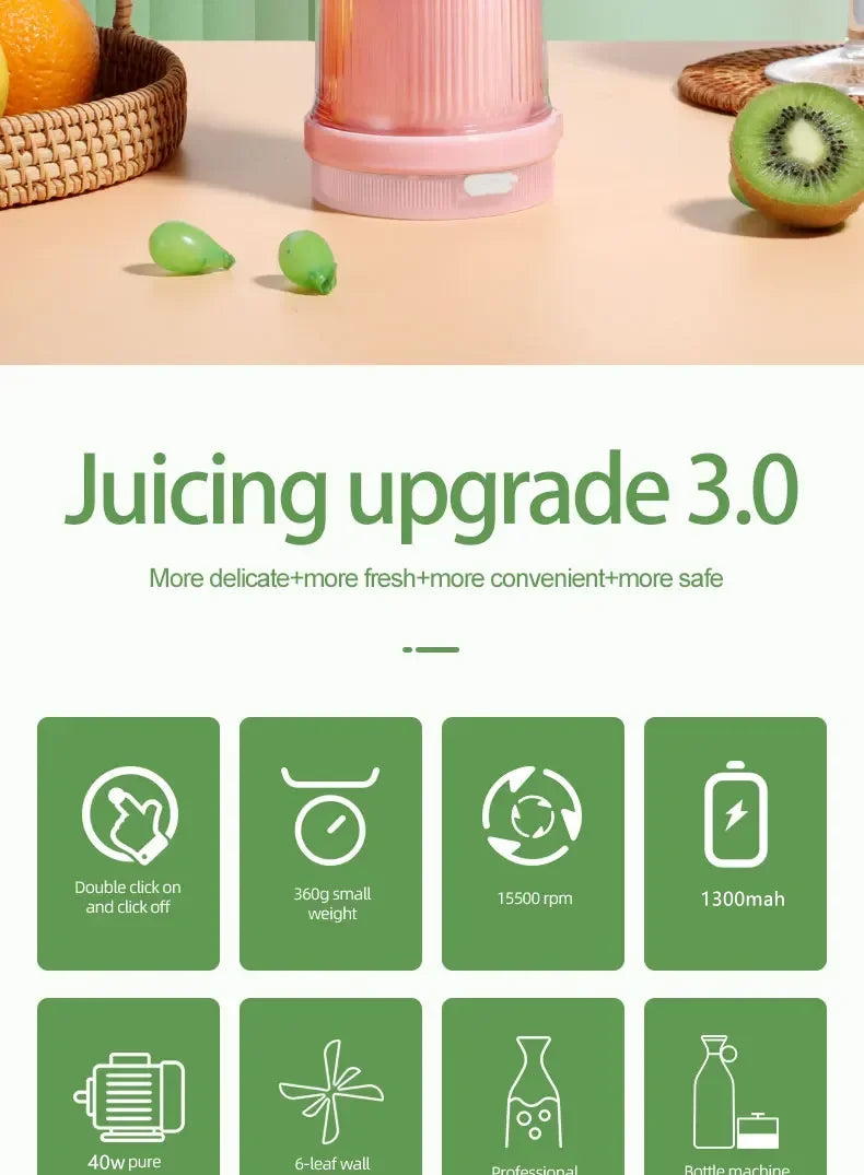 Mini Portable Smoothie Blender Machine USB