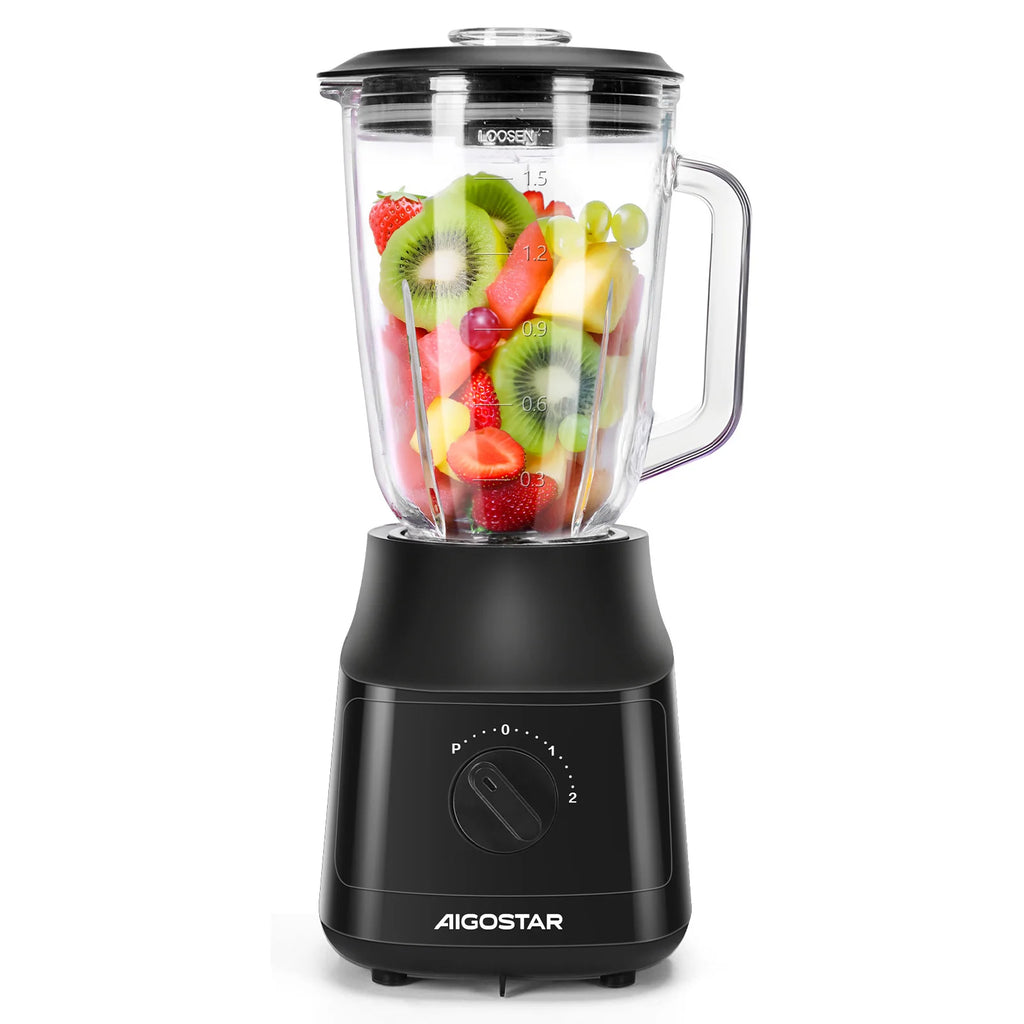 AIGOSTAR 600W Blender 1.5L – Glass Jar