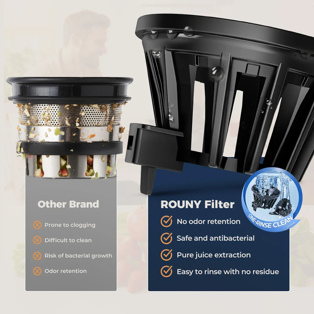 ROUNY Filter-Free Cold Press Juicer