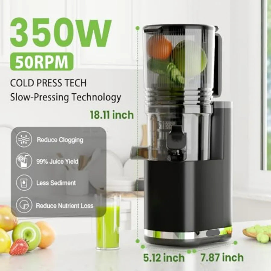 Cold Press Juicer <500ml – 6.5” Extra Large Feed Chute
