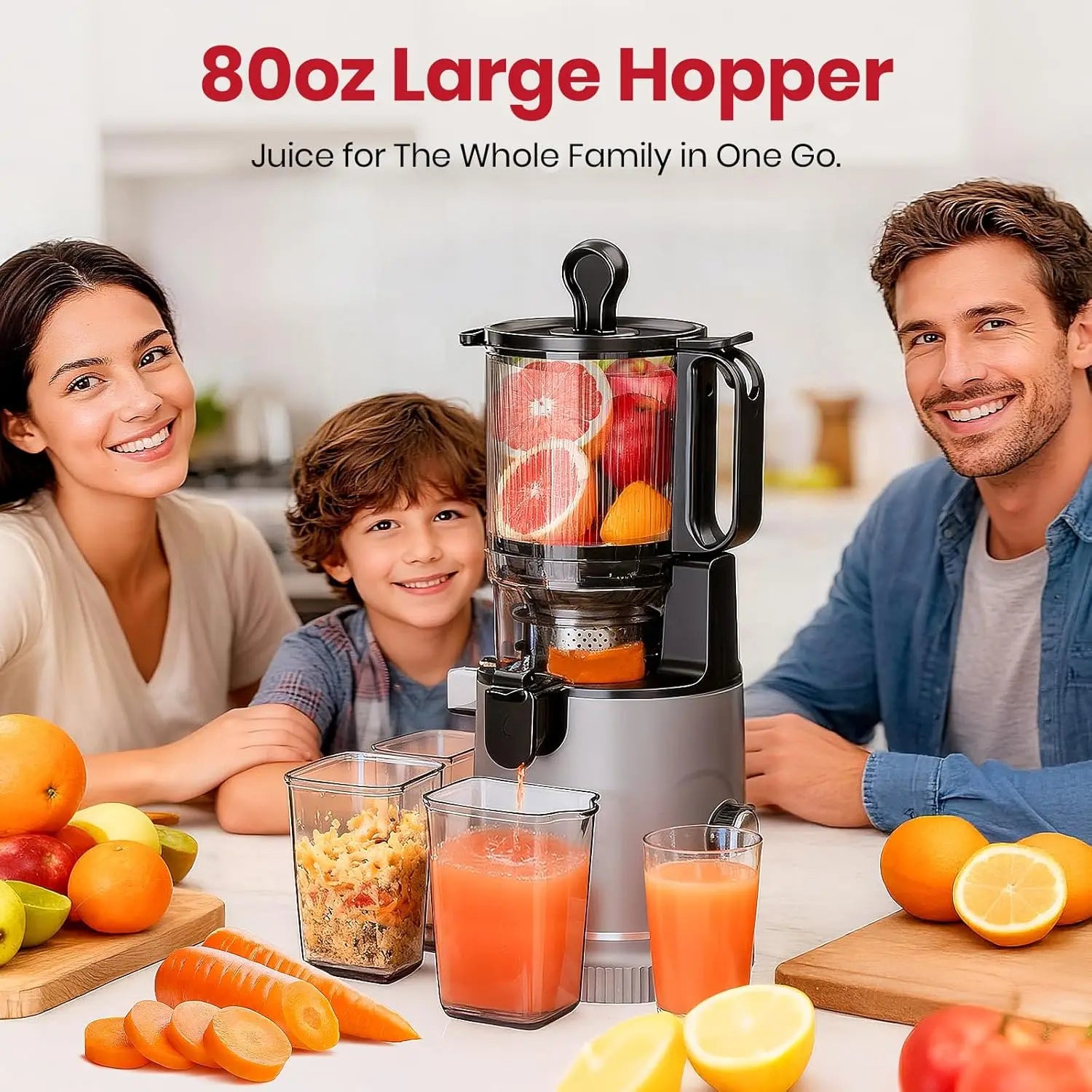 XMSJ 501-800W Cold Press Juicer 1L – Whole Fruit